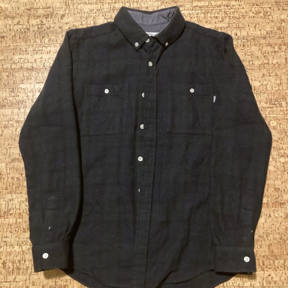 Patrik Ervell FW12 Wool Shirt Two Pocket Shirt Over-Dyed Black Watch S Small
